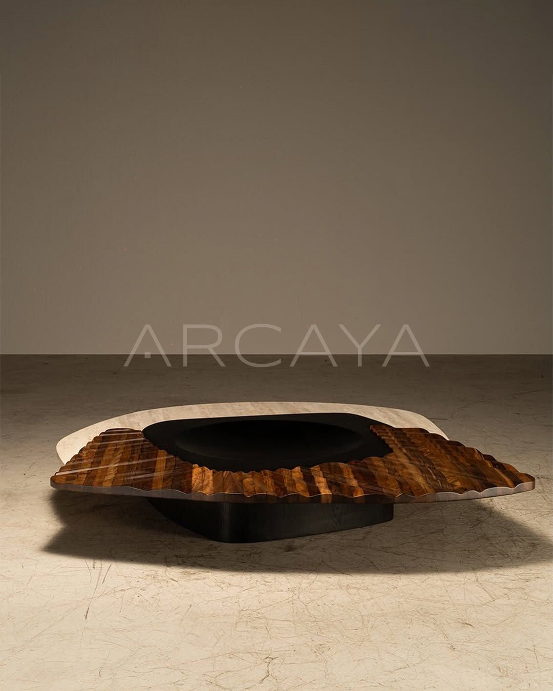 Mara Mixed Material Coffee Table - scene