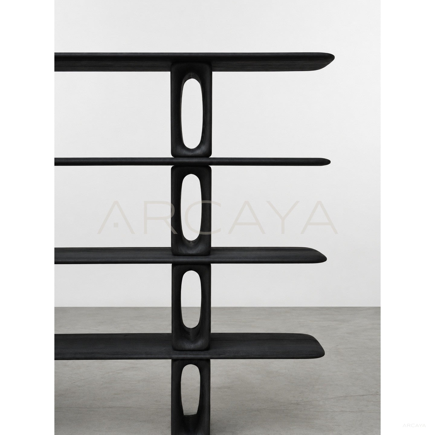 Patine Dark Wood Bookcase - scene