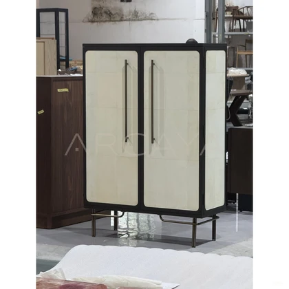 Italian Minimalist Mid Century Storage Cabinet - scene