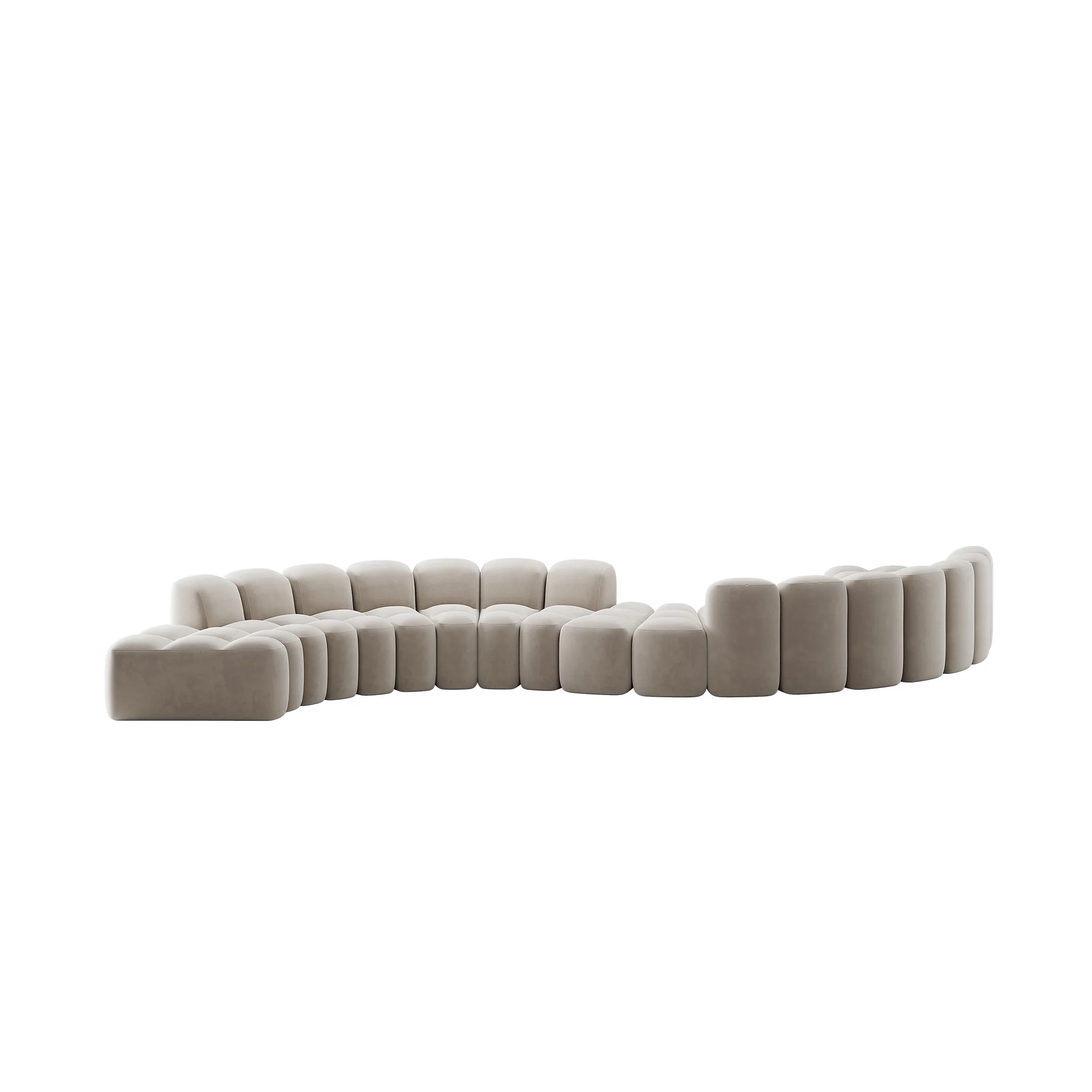 Caterpillar Modular Sofa in a finished interior.