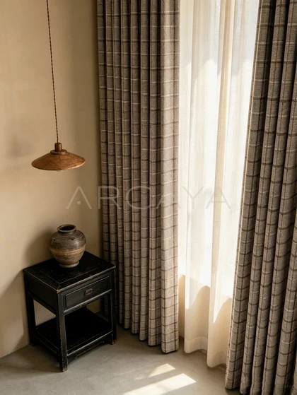 Solace Oak Curtain Panel — interior view 04