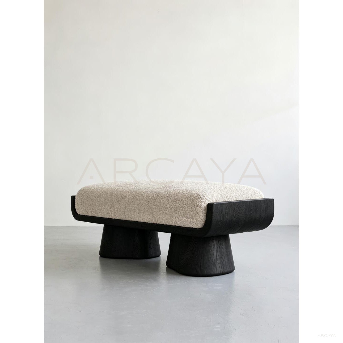 Sculptural Oak Bench - scene