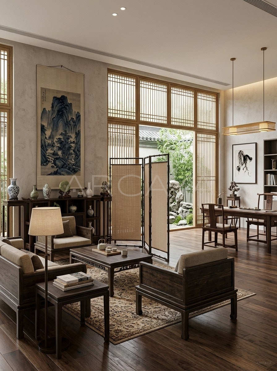 Translucent Bamboo Folding Screen - scene