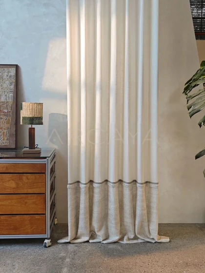 Olive Oak Curtain Panel - styled interior view 03