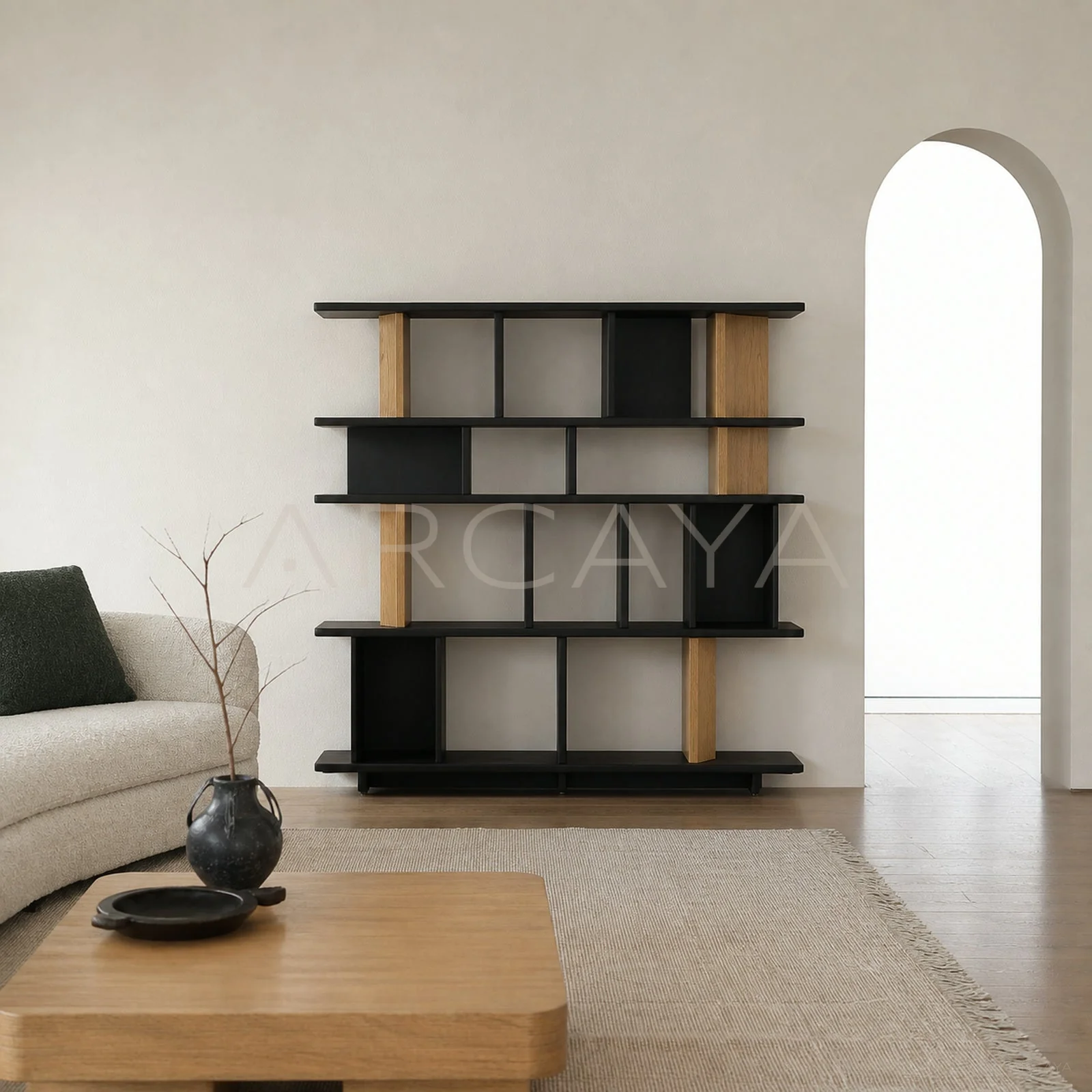 Aveline Ridge Bookcase - front view 01