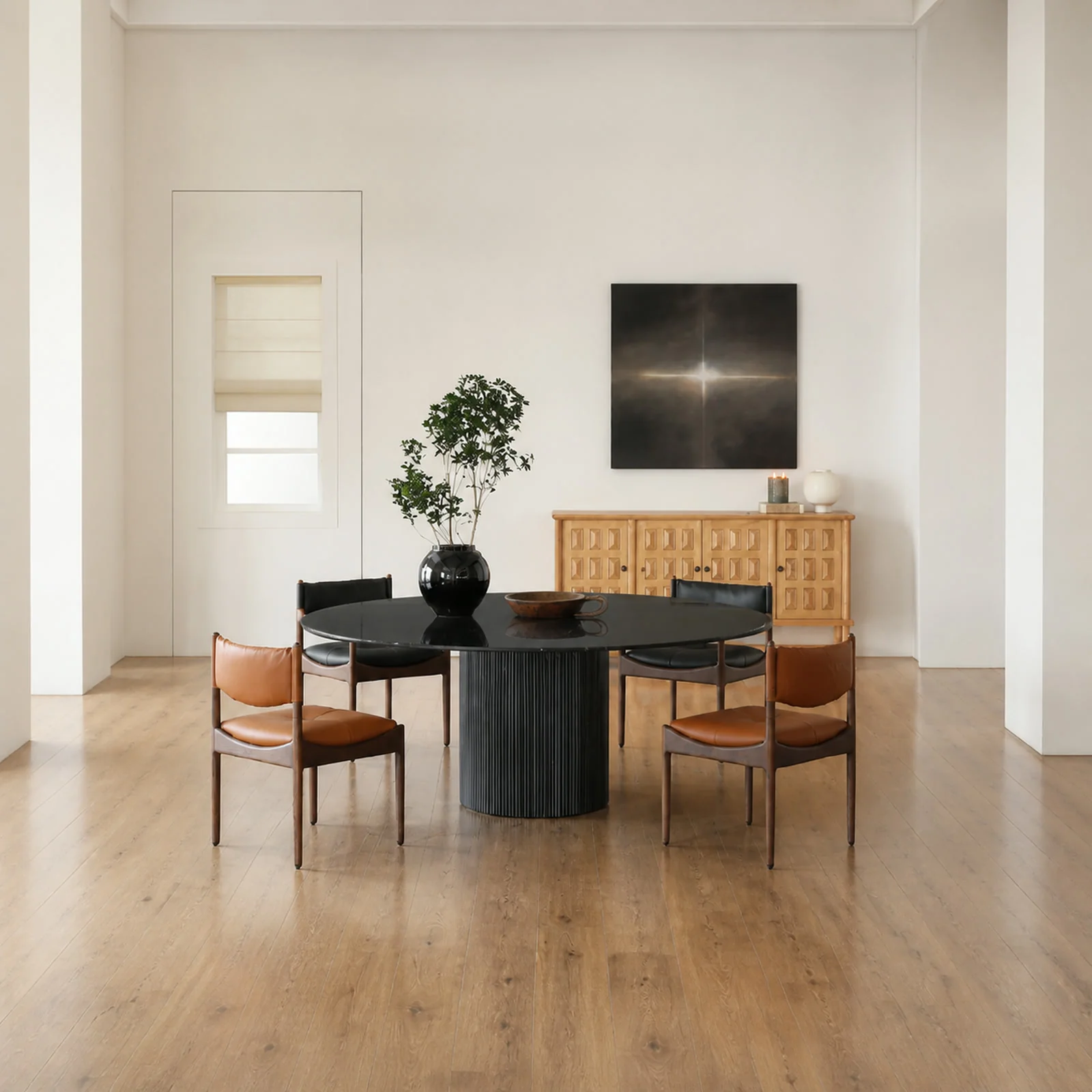 T752 Dining Table in a finished interior.