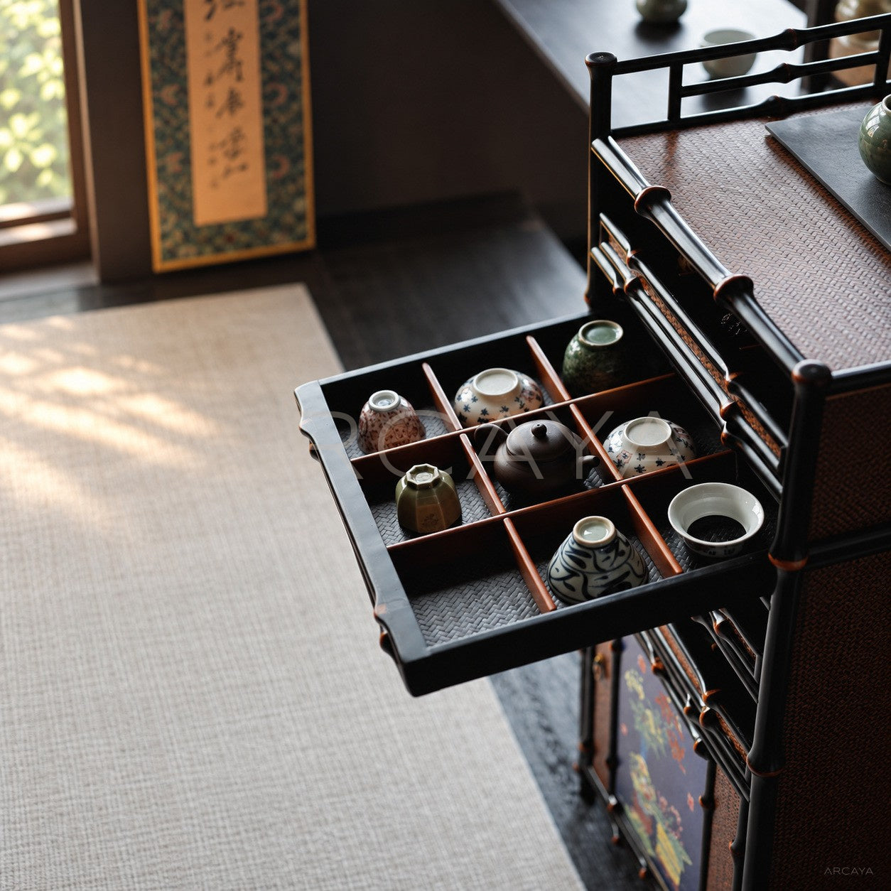 Qingyu Apothecary Cabinet Painted Doors