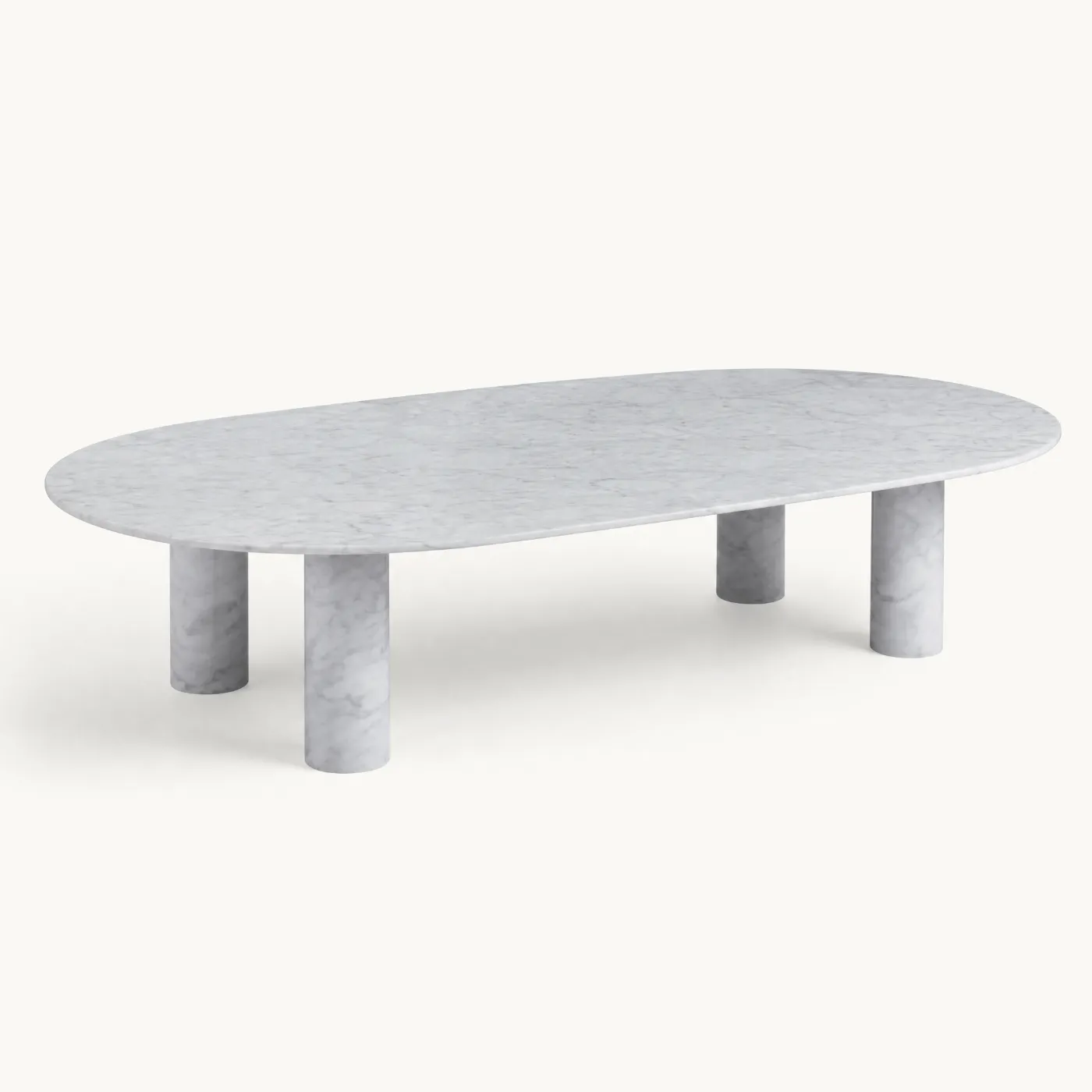Oval Marble Coffee Table Column Base