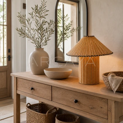 Lucent Orchard Table Lamp — styled interior view 03