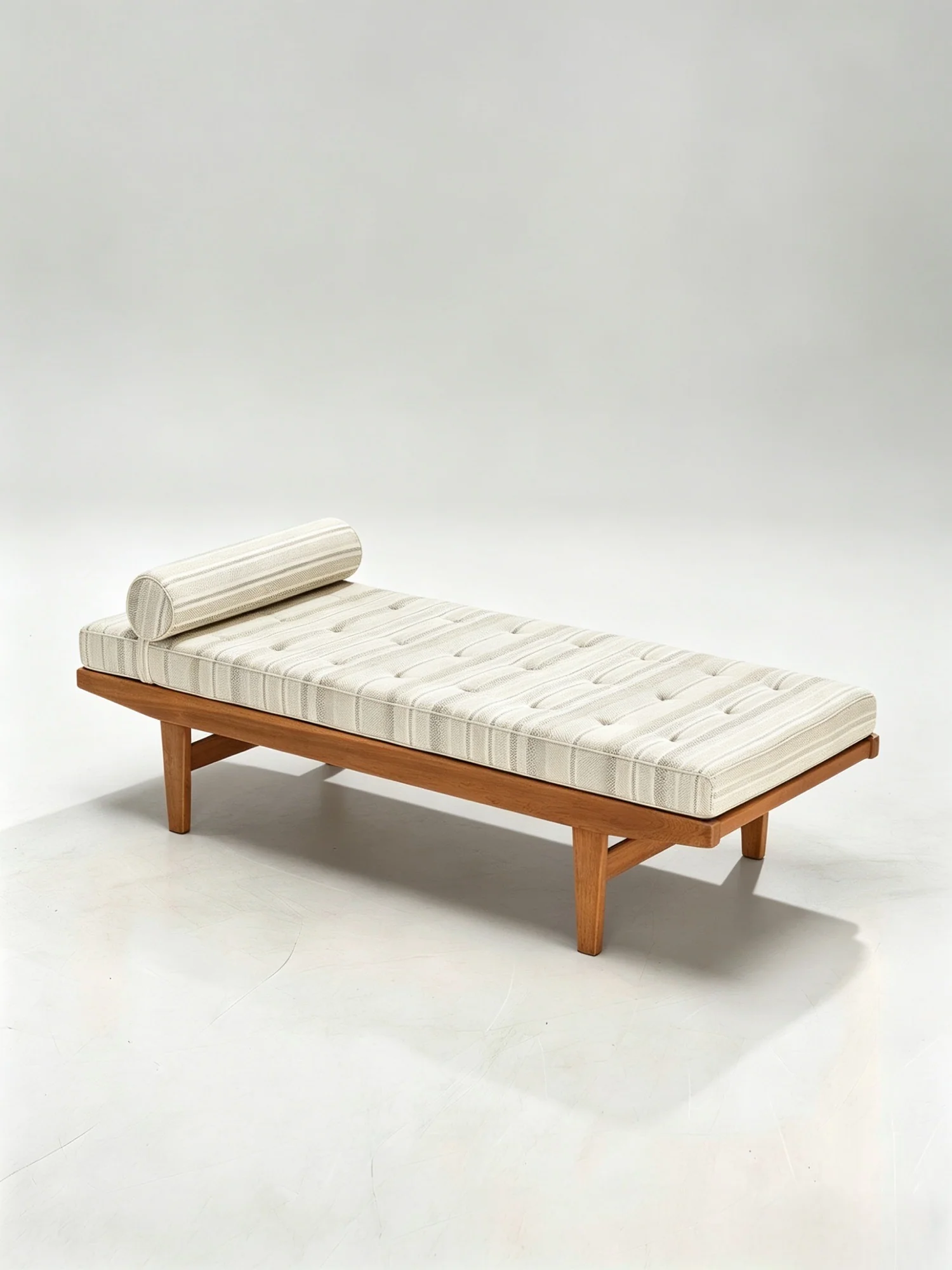 Alder Arc Bed in a finished interior.
