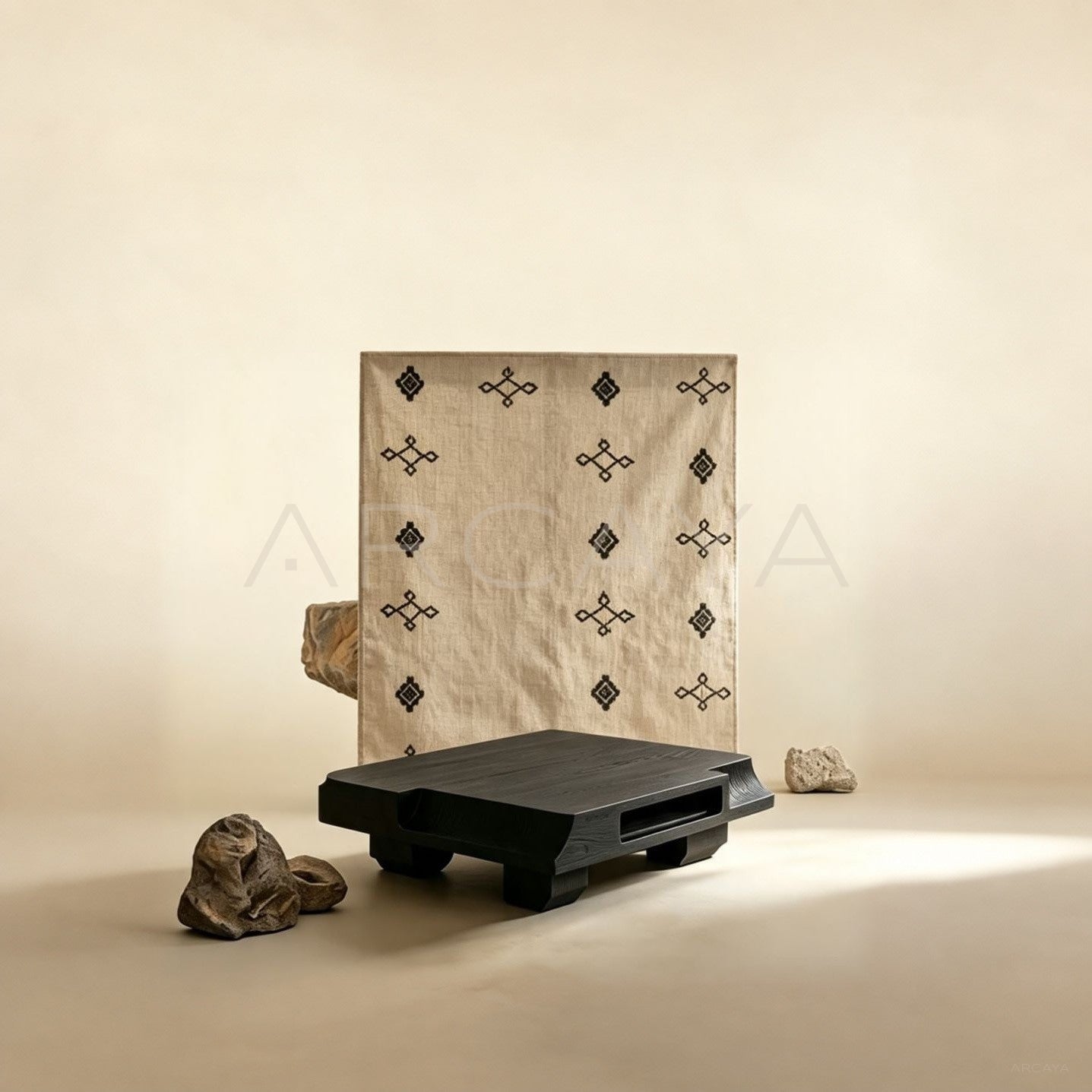 Zhuomu Rustic Wood Coffee Table - main