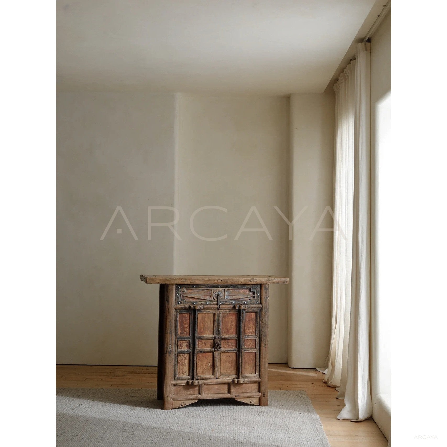Reclaimed Old Wood Contemporary Piece — Storage - scene