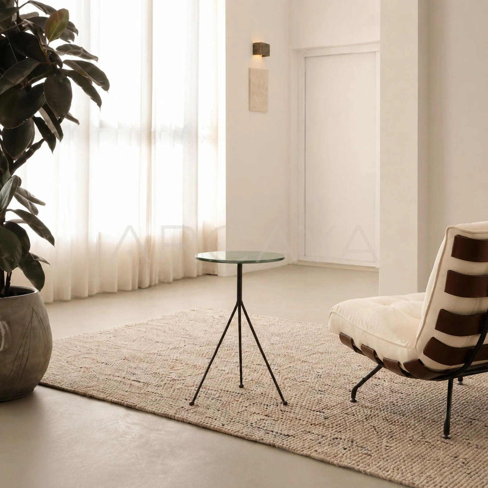 Della Ash Side Table - front view 01