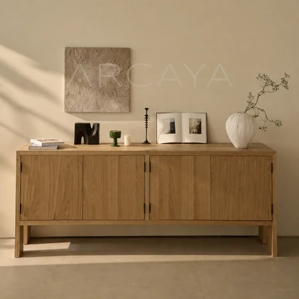 Sable Linen Sideboard - front view 02