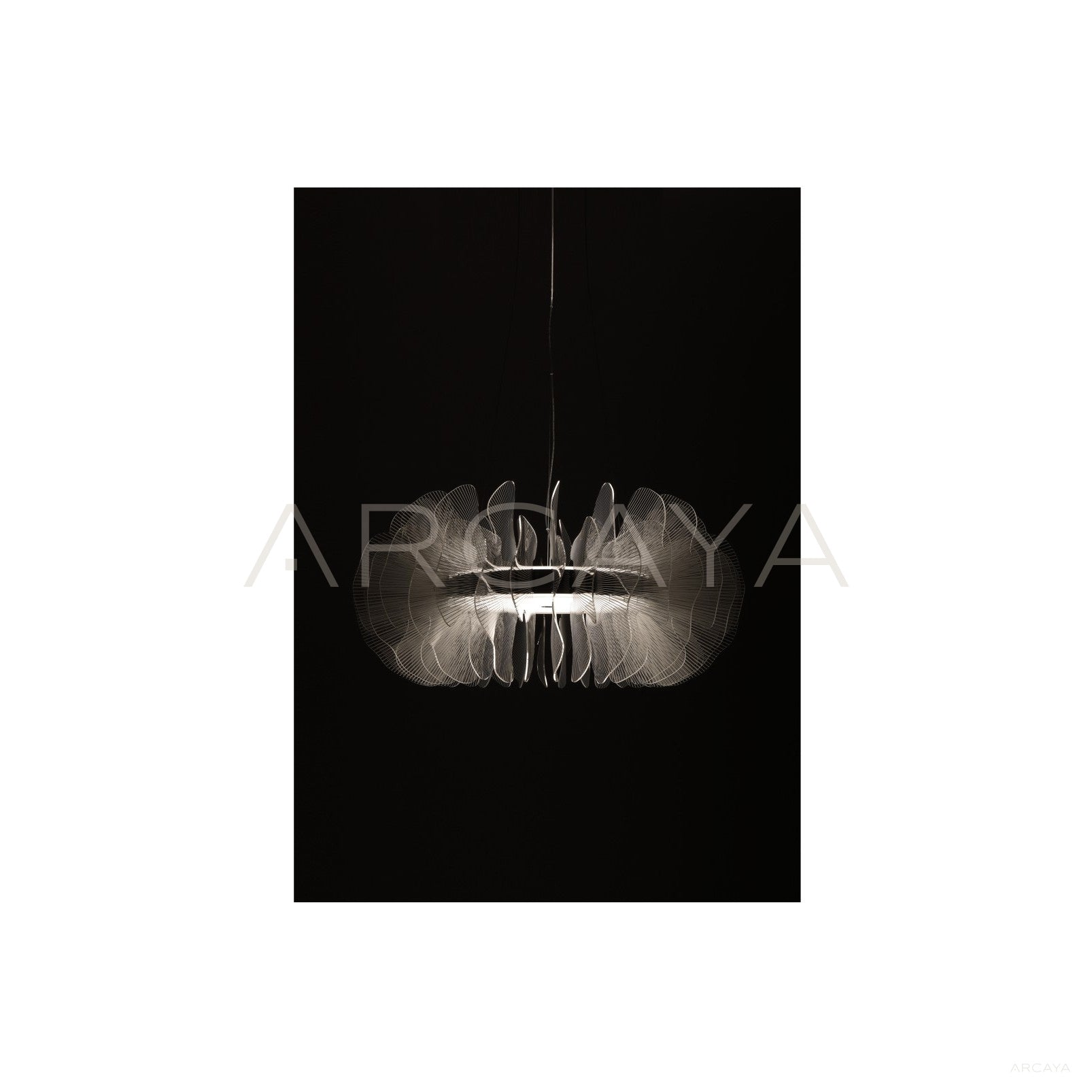 Crystal Petal Flat Round Pendant Light 23034 - scene