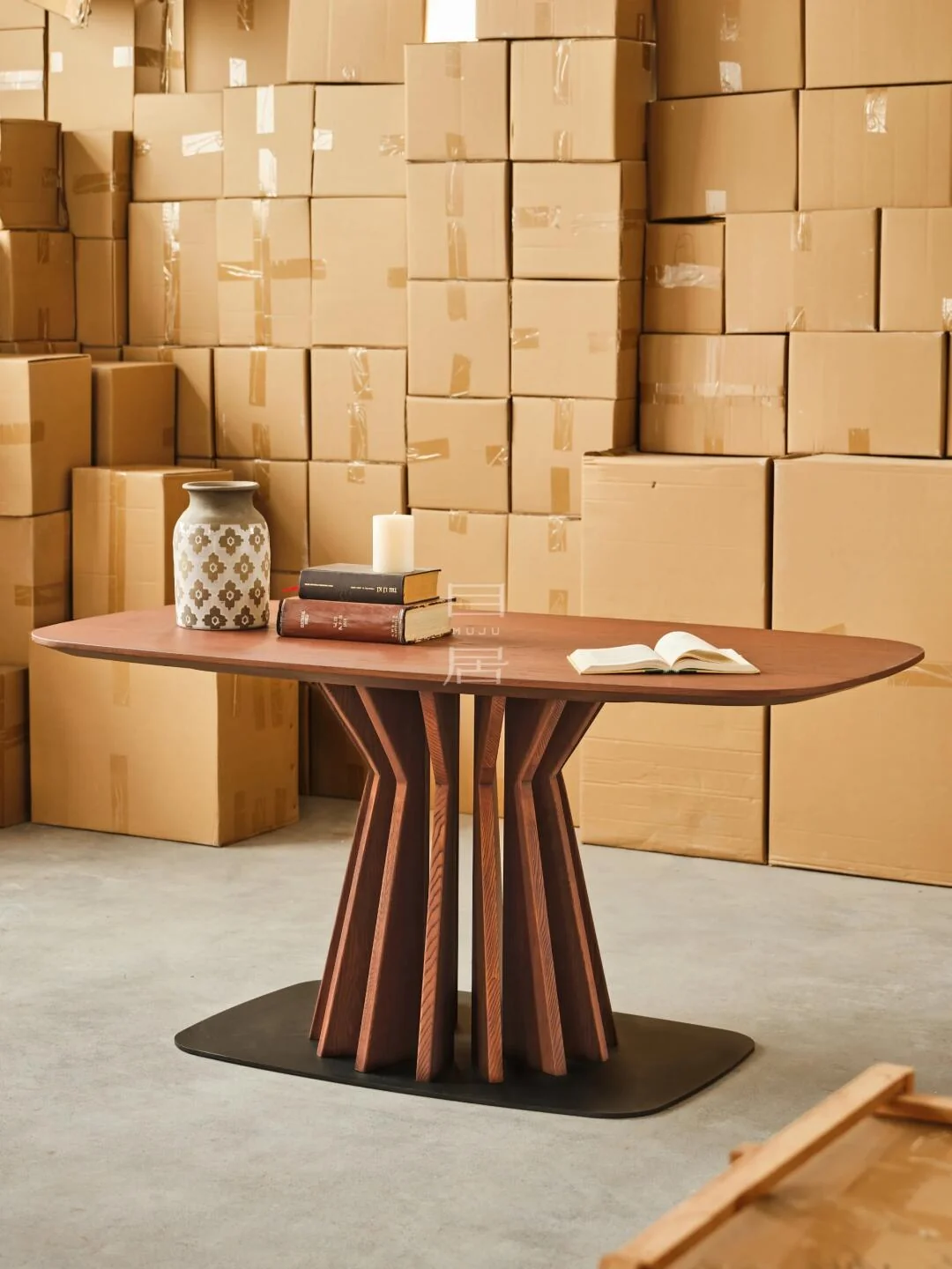 Luna Meadow Dining Table in a finished interior.
