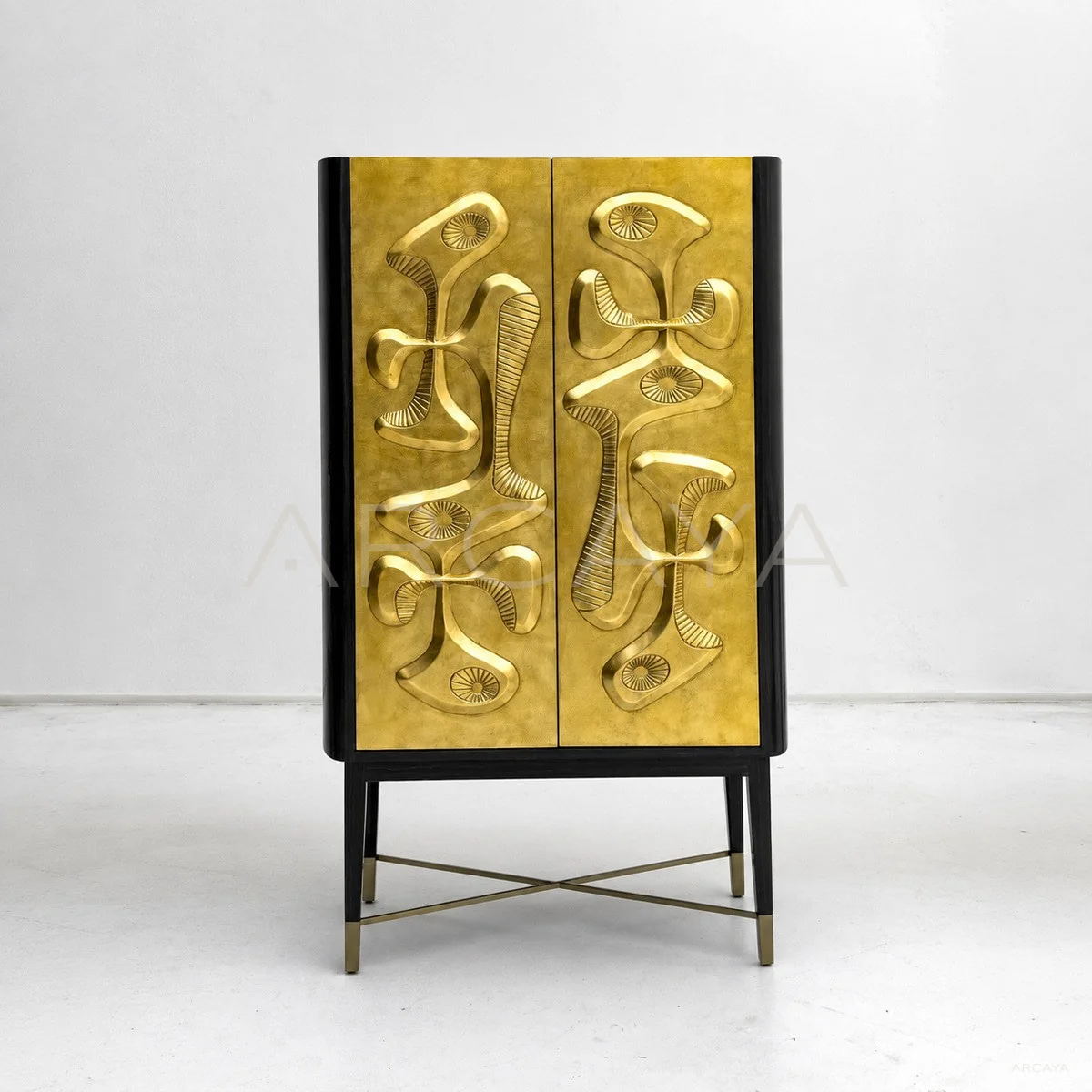 Carved Relief Decorative Cabinet