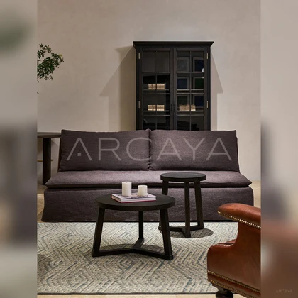Riva Pearl Straight Sofa - front view 01