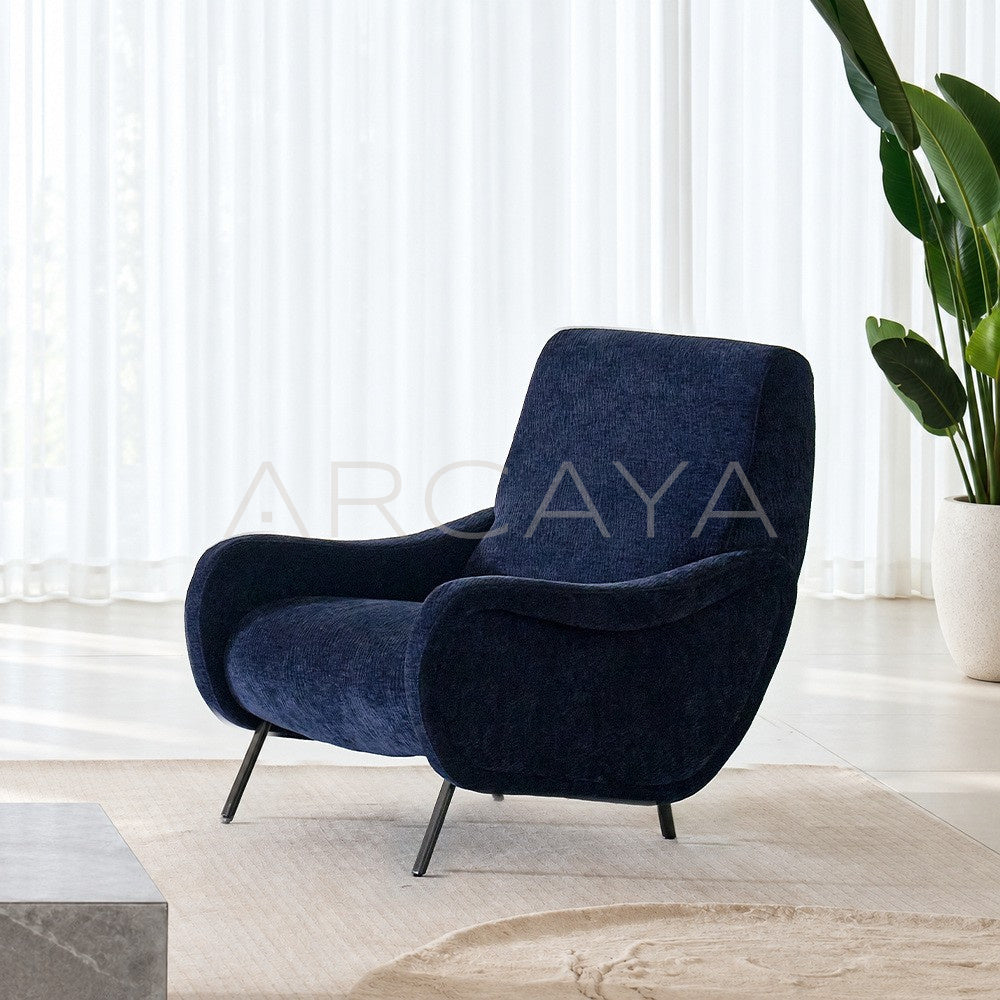 Deep Blue Chenille Sofa