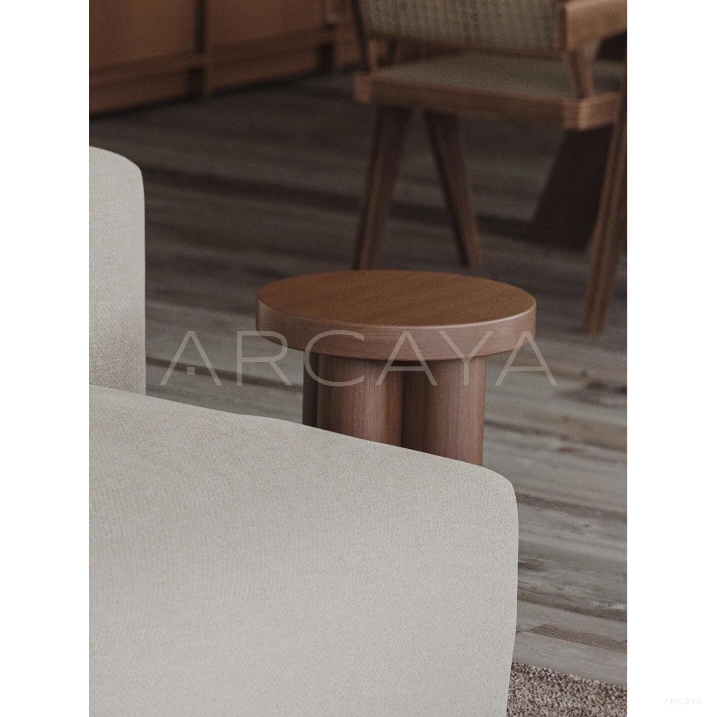 Champagne Teak Side Table