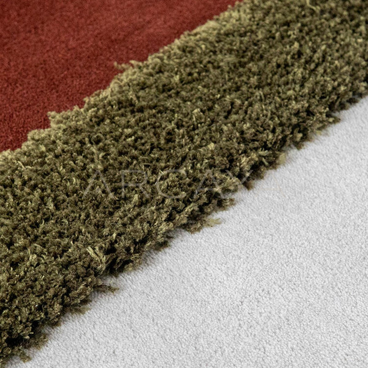 Red Grey Two Tone Wabi Sabi Rug - scene