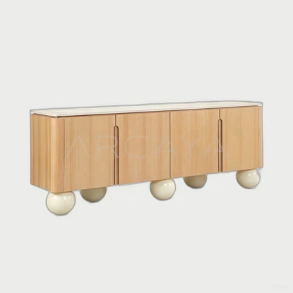 Ivory Arc Decorative Object — neutral background 01