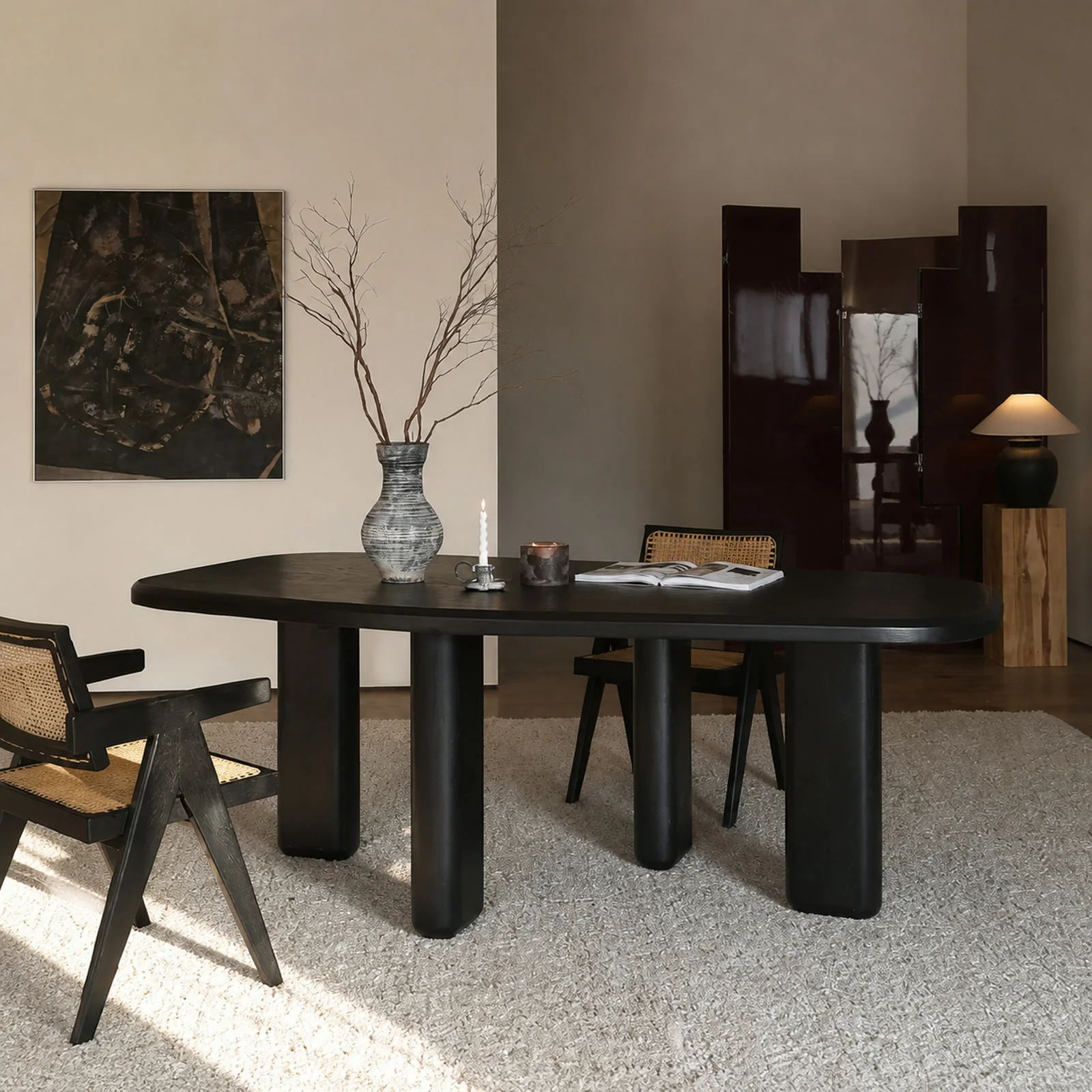T742 Dining Table in a finished interior.