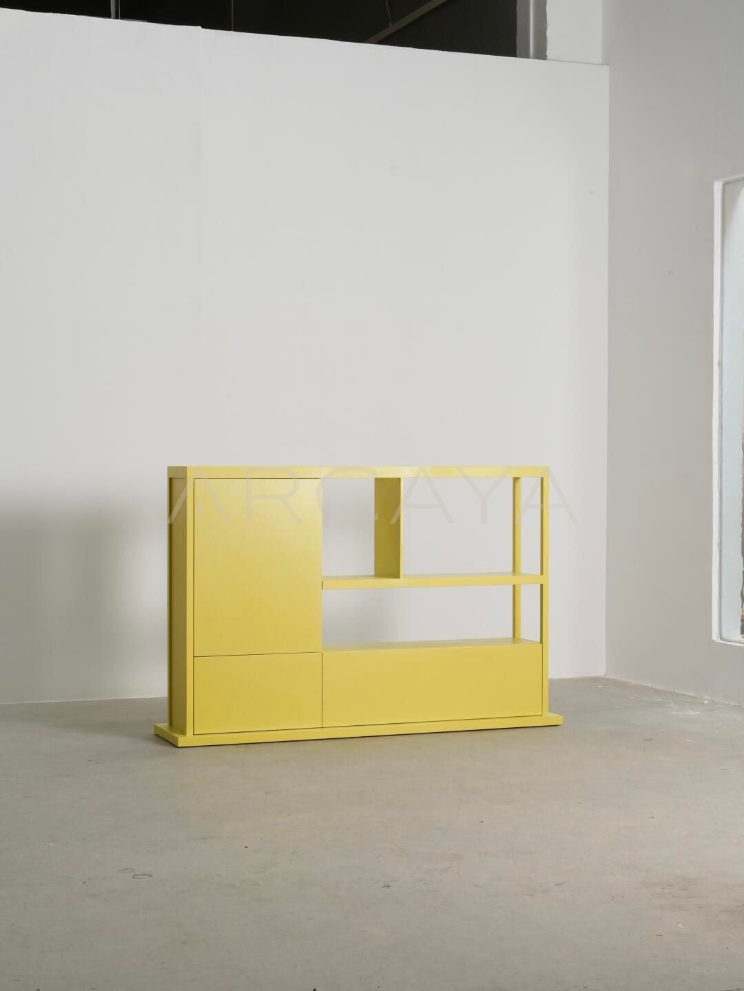Bright Yellow Lacquered Cabinet - scene
