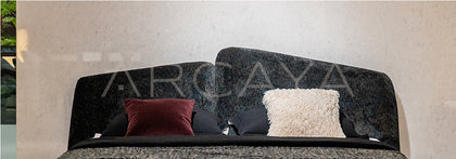 Juno Onyx Bed - front view 02