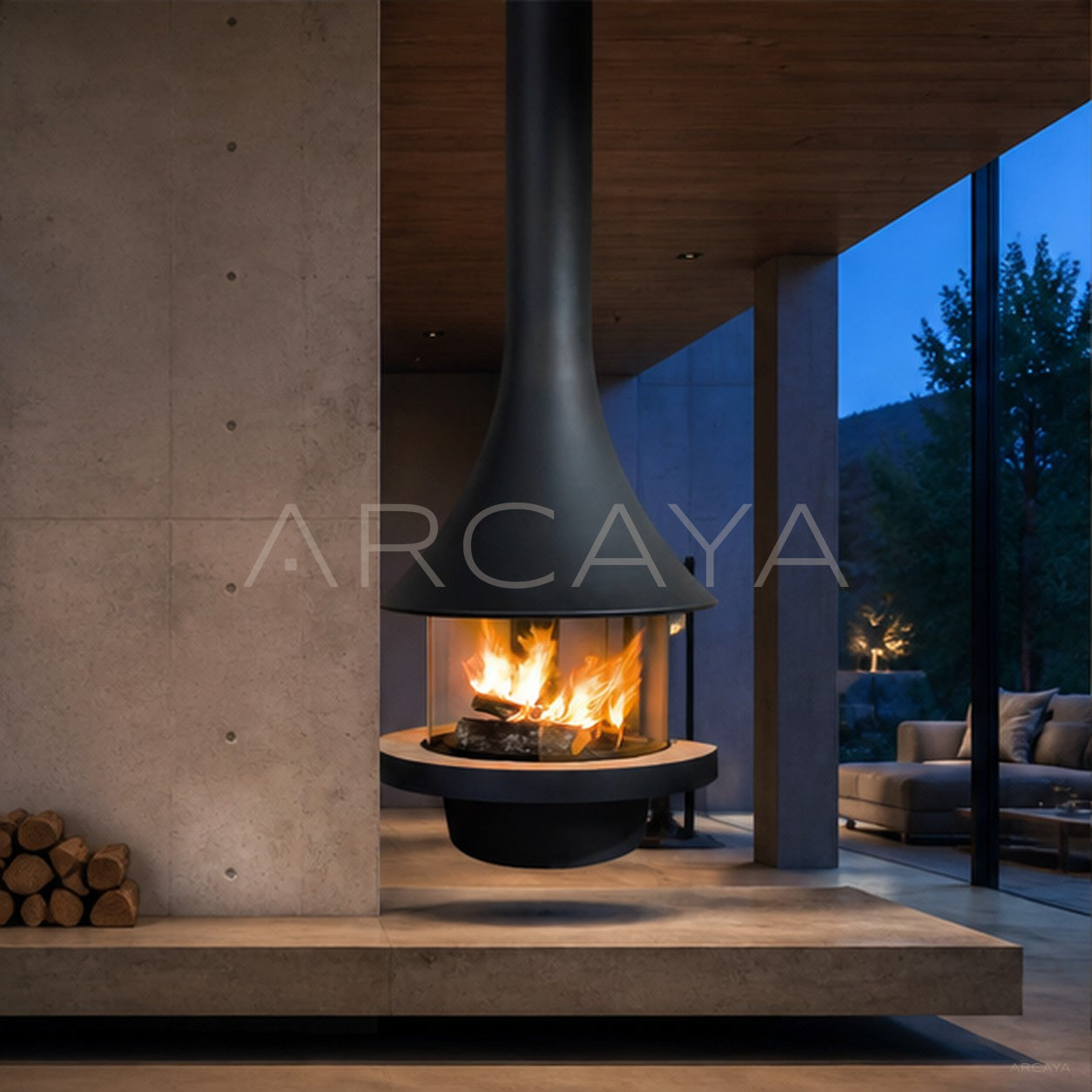 Tyreek Hanging Fireplace - scene