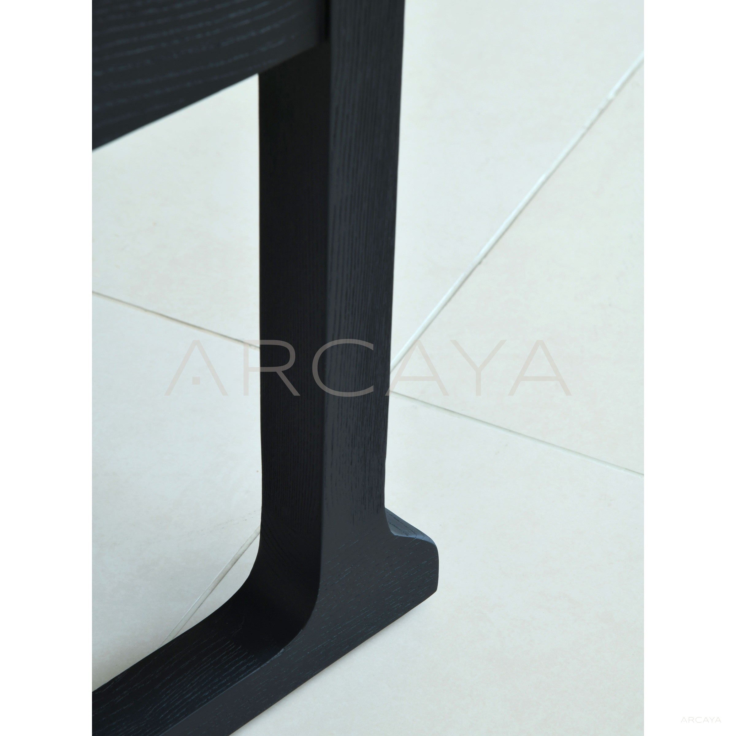 Old Money Oak Matte Black Brushed Nightstand - scene