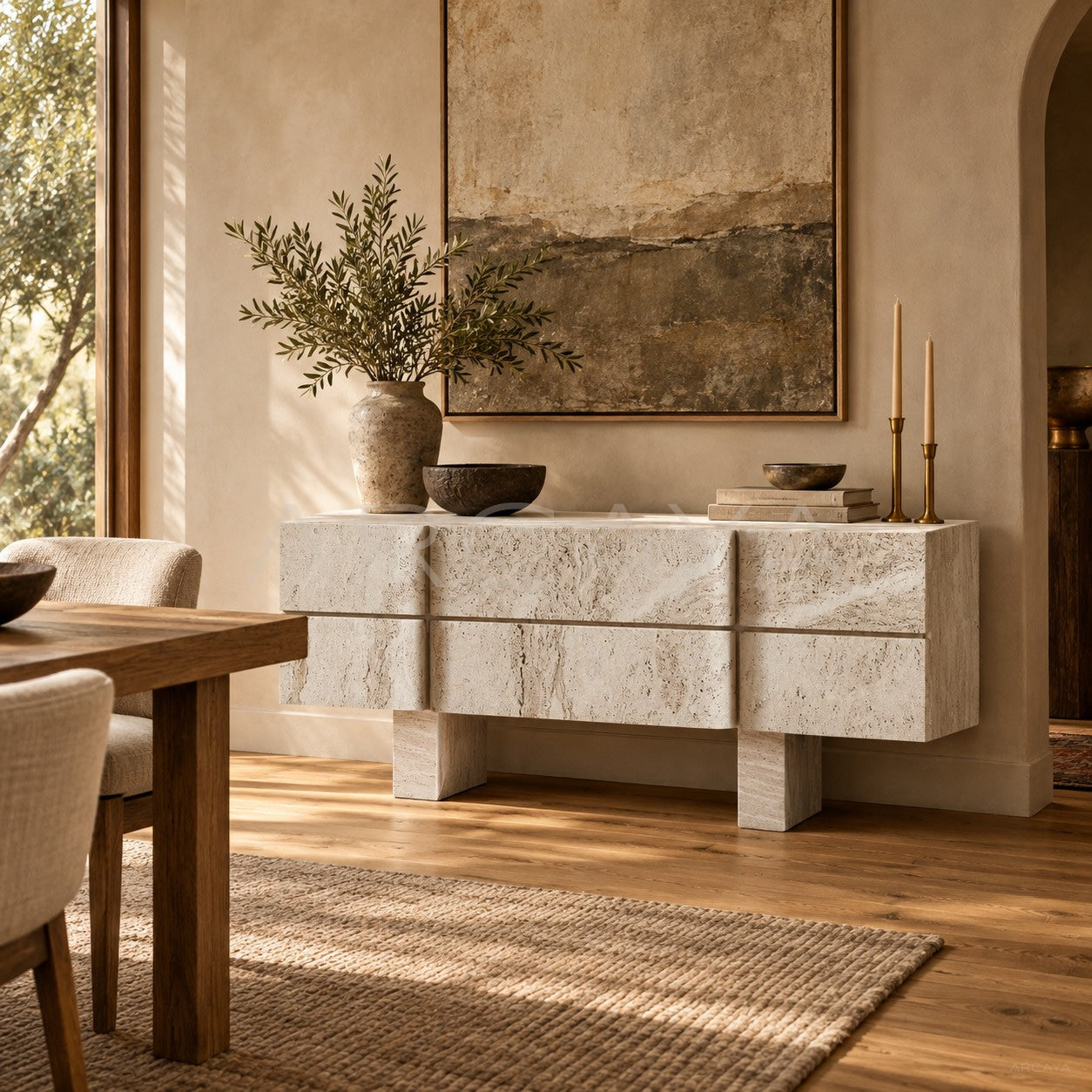 Zhuo Rustic Sideboard - scene