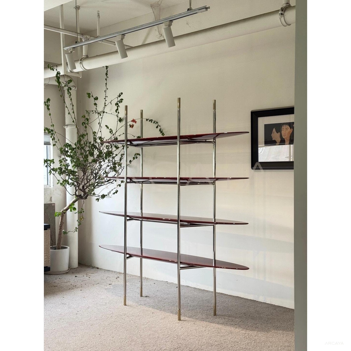 Sailboat Art Bookshelf - scene