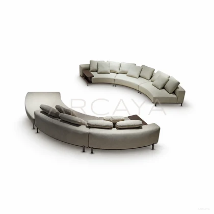 Orla Villa Straight Sofa - product view with realistic grounded contact shadow