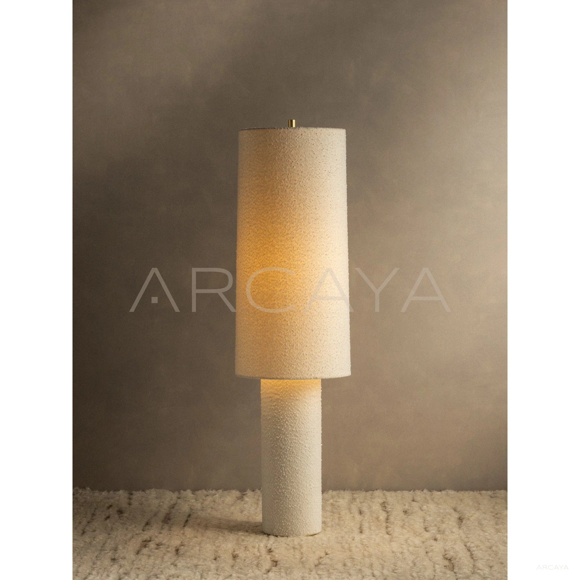 Straight Cylinder Fabric Floor Lamp