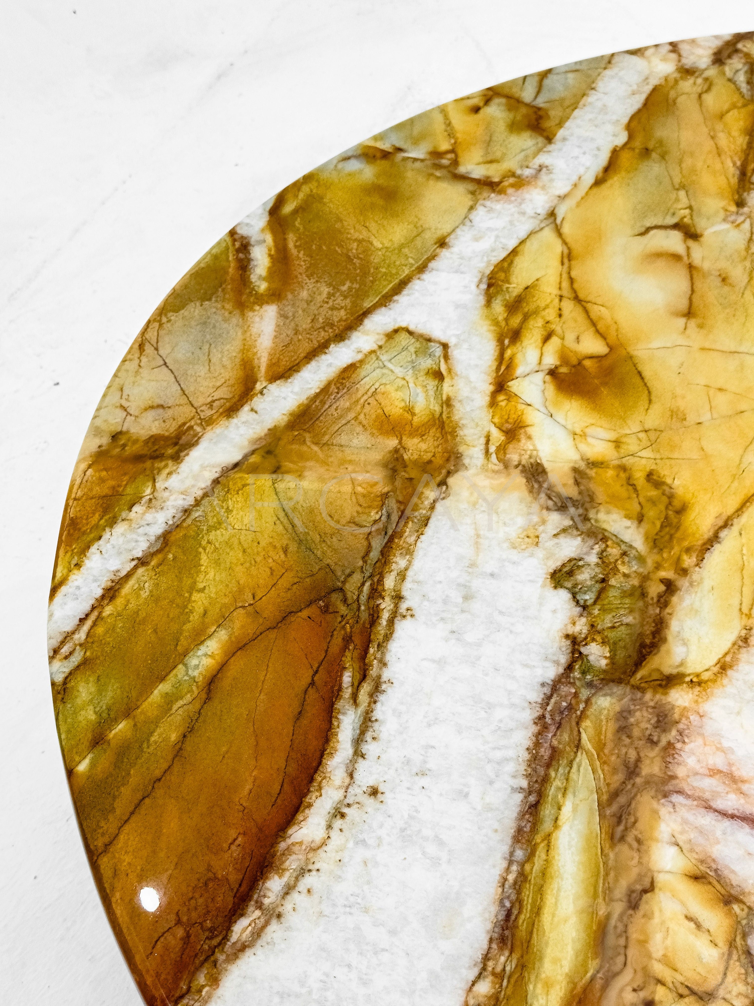 Gold Vein Stone Coffee Table - detail