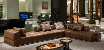 Orla Pearl Straight Sofa - front view 03
