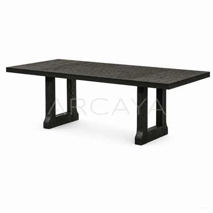 Sable Cloud Dining Table - product view on a white background 01