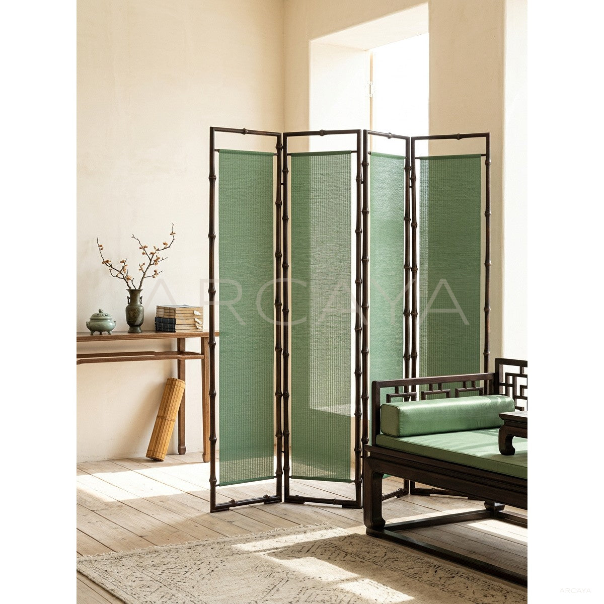 Green Song Aesthetic Folding Screen - scene