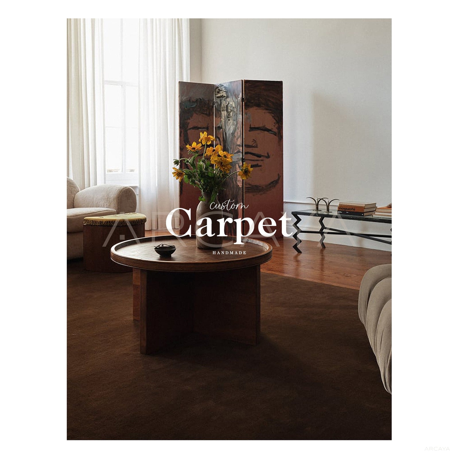 Dark Cocoa Solid Rug Dsm P032 C02 - scene