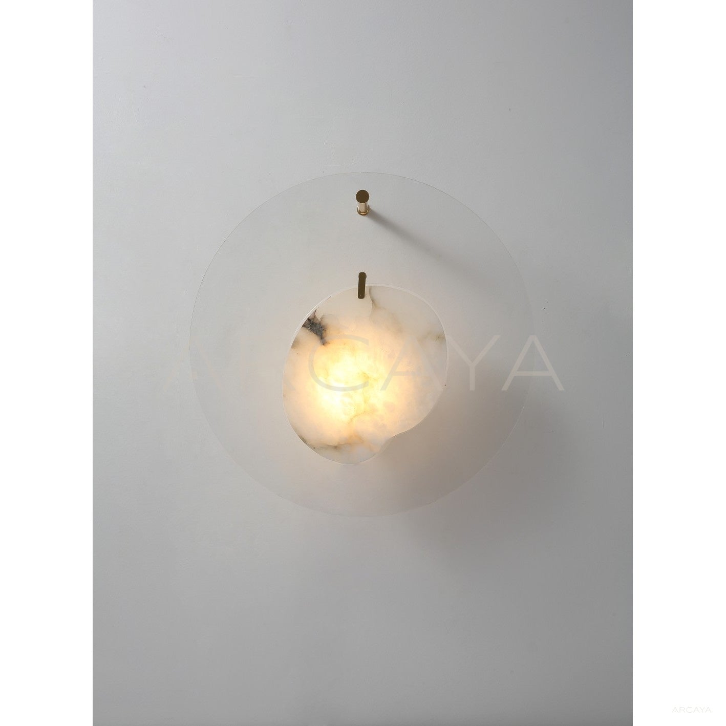 Clear Disc Stone Globe Wall Light 80541