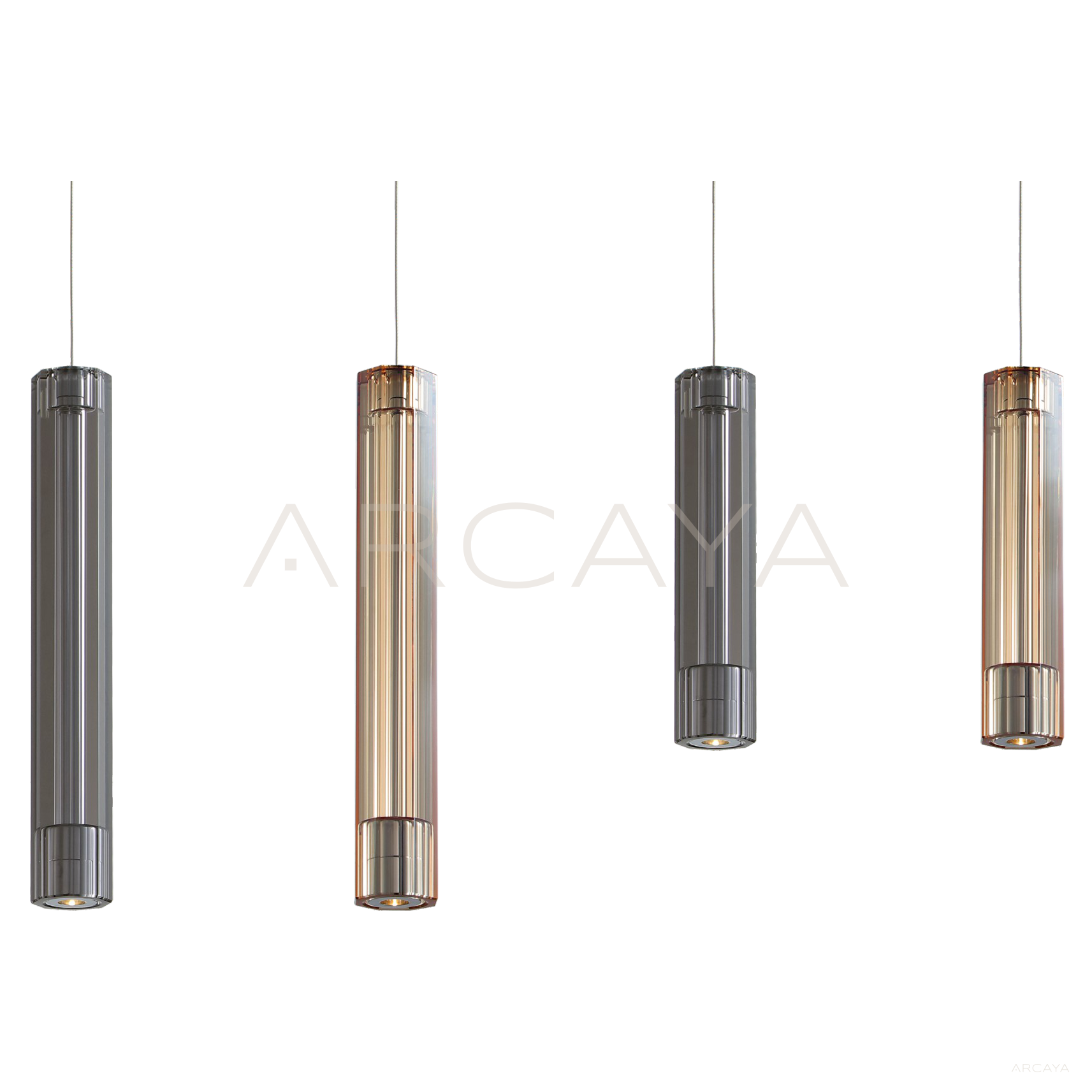 Hexagonal Glass Tube Pendant Light 97173