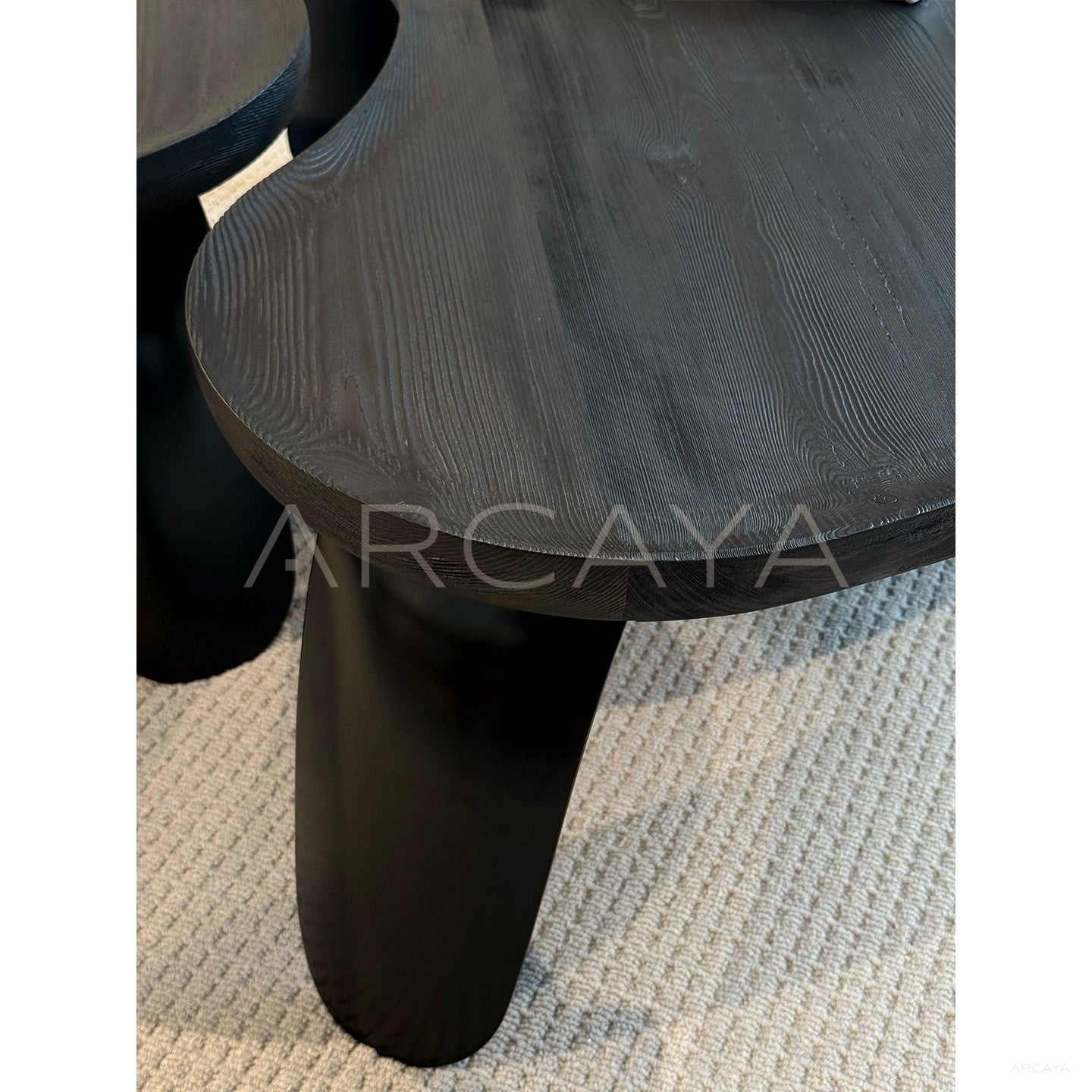 Irregular Solid Wood Coffee Table - scene