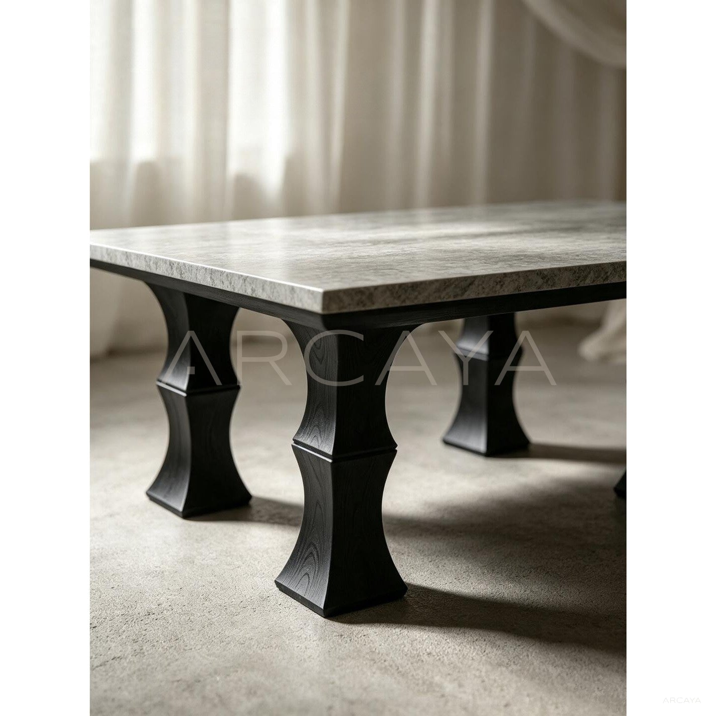 Square Bamboo Coffee Table - scene
