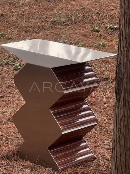 Faye Form Side Table - front view 07
