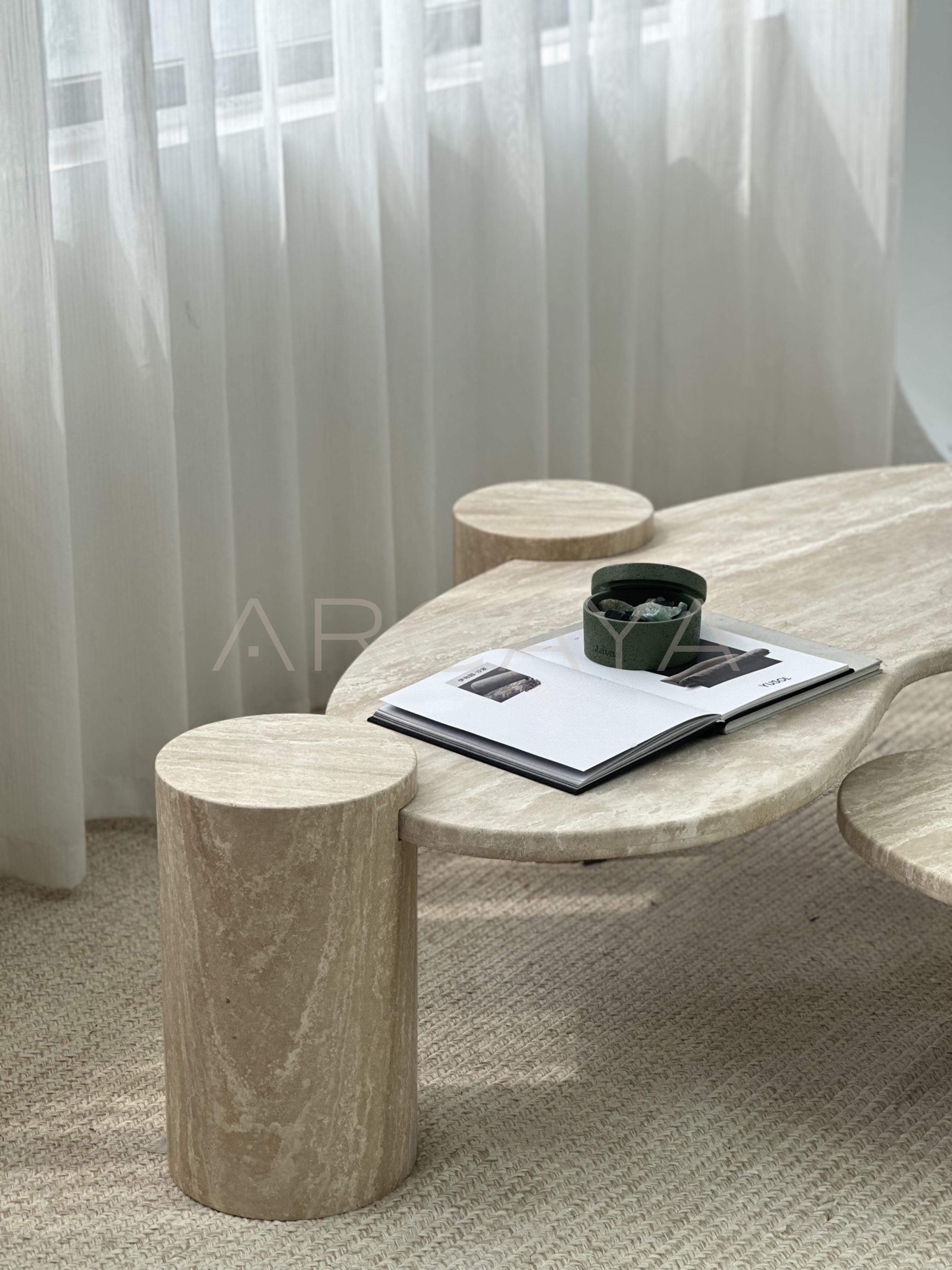 Marble Living Room Coffee Table - scene
