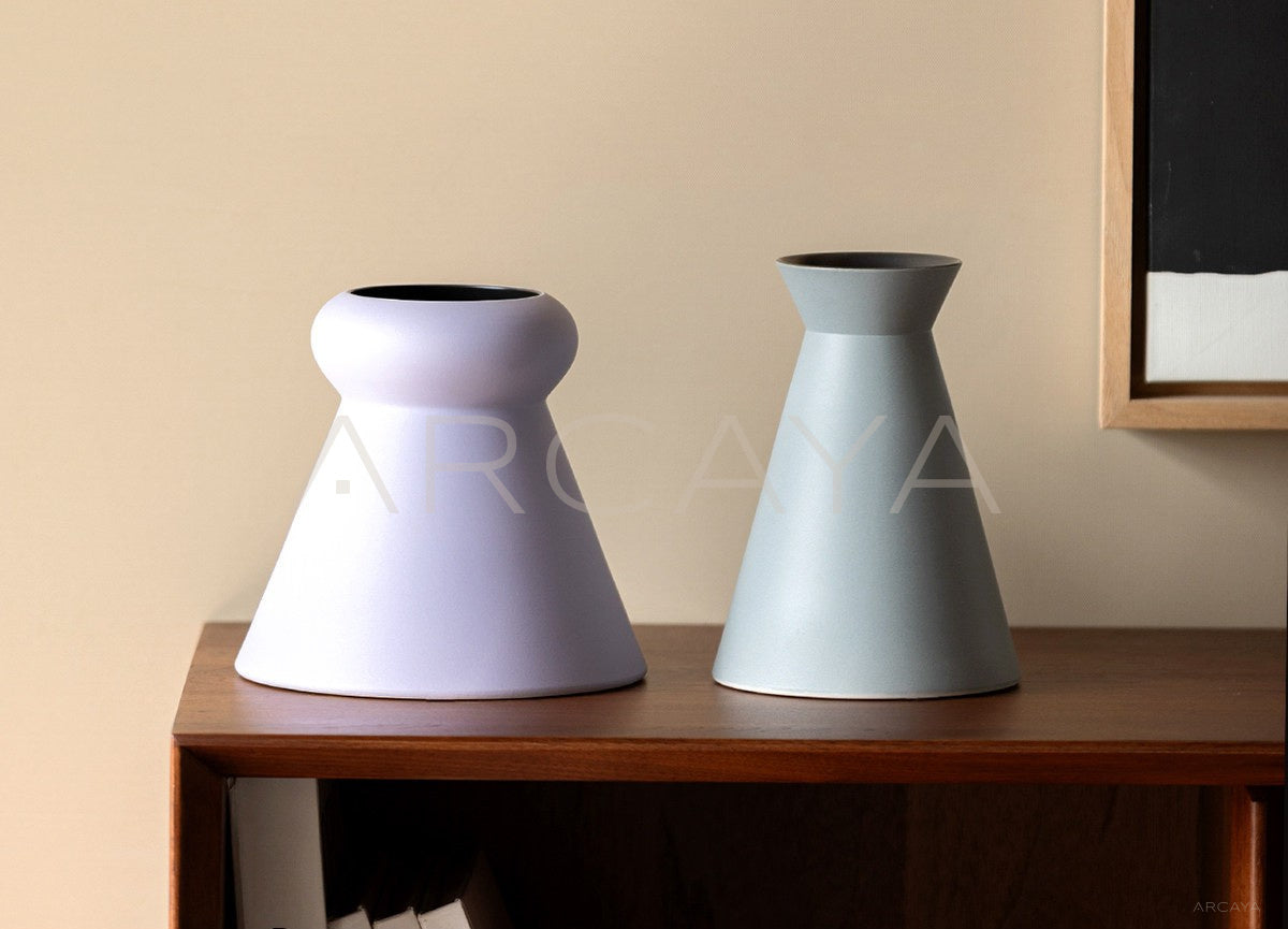 Morandi Cone Matte Ceramic Vase - scene