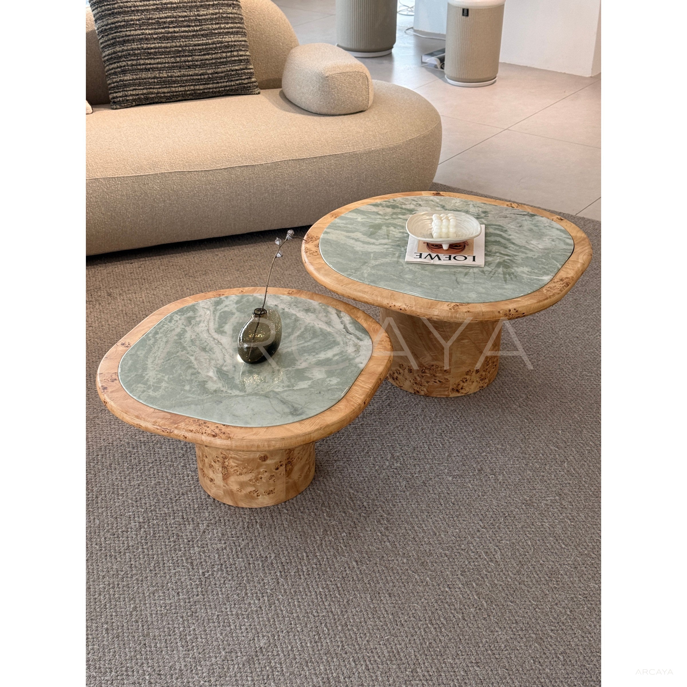 Tiffany Green Coffee Table - scene