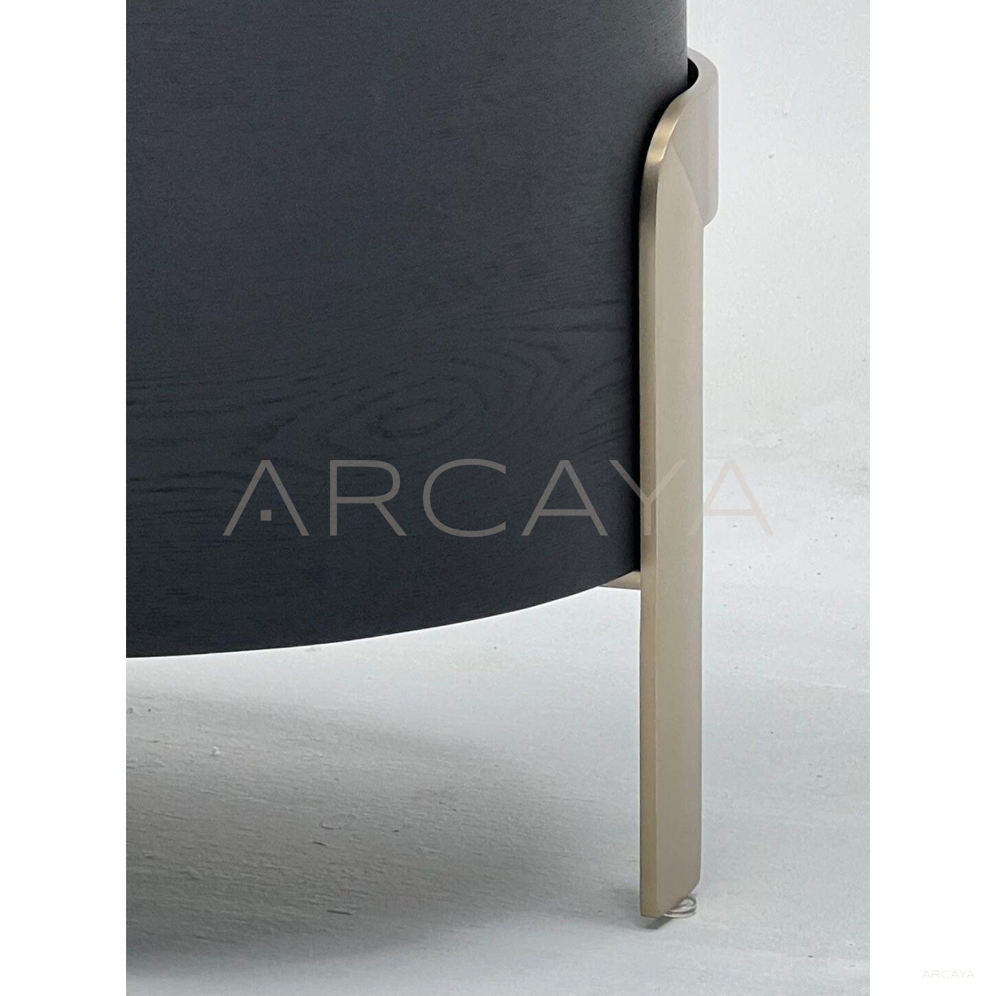 Curved Black Wood Sideboard - scene