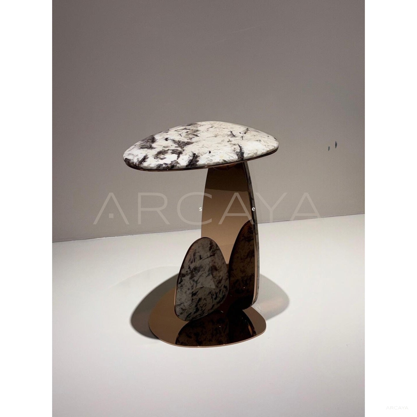 Mushroom Drop Marble Side Table